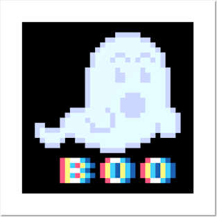 Pixel Ghosts Go Boo! Posters and Art